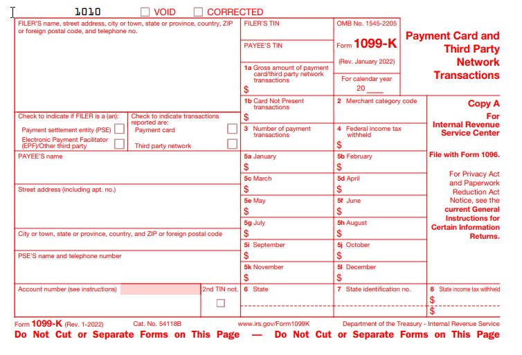 IRS Form 1099-K for 2023